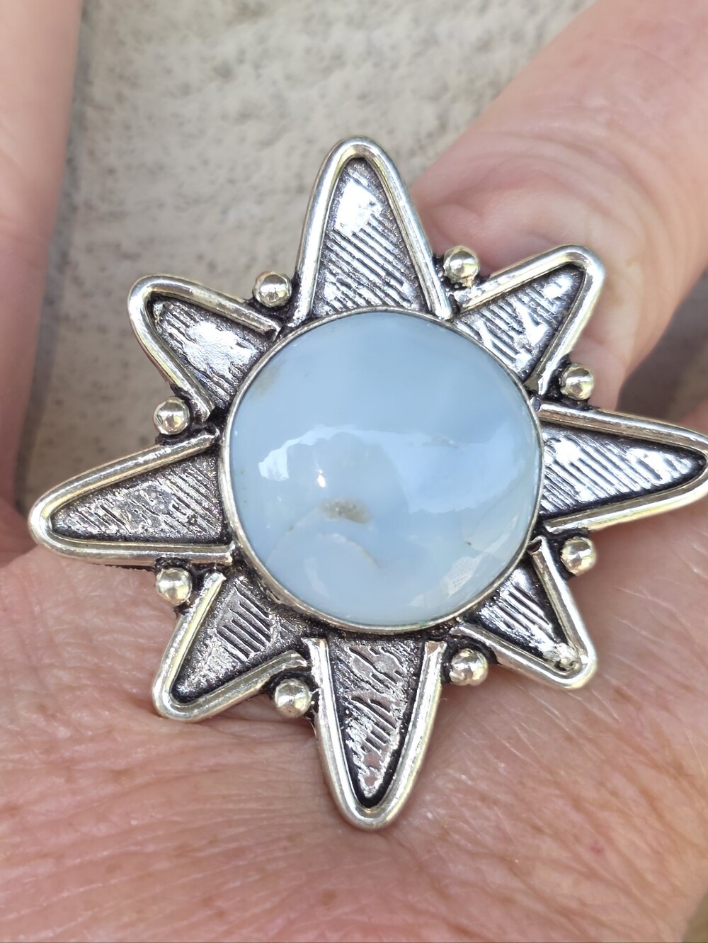 Owyhee Opal Starburst Gemstone Ring In 925 Sterling Silver (7)